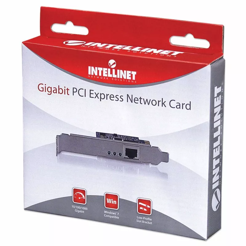 Intellinet Gigabit PCI Express tinklo plokštė, 10/100/1000 Mbps, RJ45 Ethernet