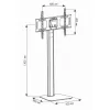 Prie grindų tvirtinamas TV stovas Techly ICA-TR11 177,8 cm (70 inch) Juodas, Sidabrinis
