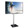 Prie grindų tvirtinamas TV stovas Techly ICA-TR11 177,8 cm (70 inch) Juodas, Sidabrinis
