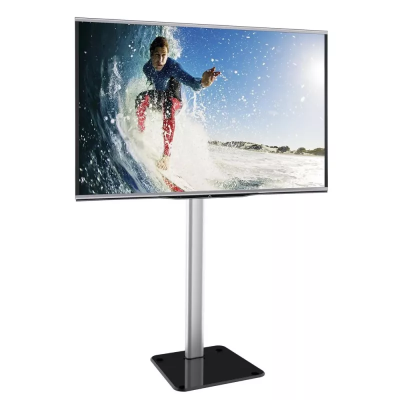 Prie grindų tvirtinamas TV stovas Techly ICA-TR11 177,8 cm (70 inch) Juodas, Sidabrinis