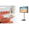 Prie grindų tvirtinamas TV stovas Techly ICA-TR11 177,8 cm (70 inch) Juodas, Sidabrinis