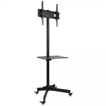 Techly Trolley Floor Stand LCD/LED/Plasma 23–55 col., 58,4 cm (23 col.), 139,7 cm (55 col.), 50 x 50 mm, 400 x 400 mm, -15–15°, juoda
