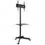 Techly Trolley Floor Stand LCD/LED/Plasma 23–55 col., 58,4 cm (23 col.), 139,7 cm (55 col.), 50 x 50 mm, 400 x 400 mm, -15–15°, juoda