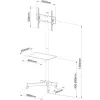 Techly Trolley Floor Stand LCD/LED/Plasma 23–55 col., 58,4 cm (23 col.), 139,7 cm (55 col.), 50 x 50 mm, 400 x 400 mm, -15–15°, juoda