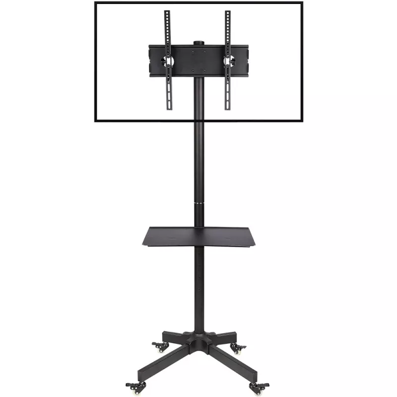 Techly Trolley Floor Stand LCD/LED/Plasma 23–55 col., 58,4 cm (23 col.), 139,7 cm (55 col.), 50 x 50 mm, 400 x 400 mm, -15–15°, juoda