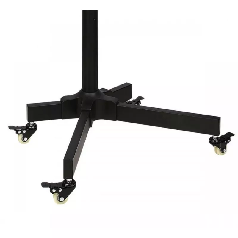 Techly Trolley Floor Stand LCD/LED/Plasma 23–55 col., 58,4 cm (23 col.), 139,7 cm (55 col.), 50 x 50 mm, 400 x 400 mm, -15–15°, juoda