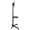 Techly Trolley Floor Stand LCD/LED/Plasma 23–55 col., 58,4 cm (23 col.), 139,7 cm (55 col.), 50 x 50 mm, 400 x 400 mm, -15–15°, juoda