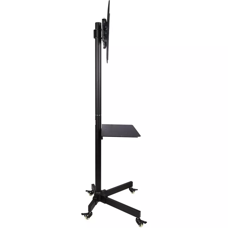 Techly Trolley Floor Stand LCD/LED/Plasma 23–55 col., 58,4 cm (23 col.), 139,7 cm (55 col.), 50 x 50 mm, 400 x 400 mm, -15–15°, juoda