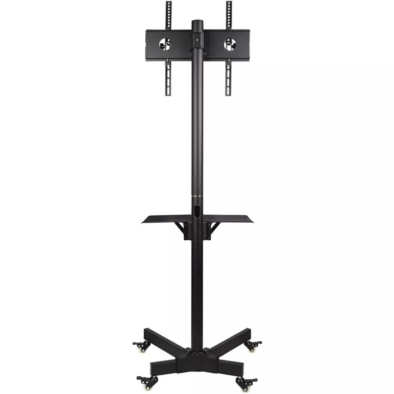 Techly Trolley Floor Stand LCD/LED/Plasma 23–55 col., 58,4 cm (23 col.), 139,7 cm (55 col.), 50 x 50 mm, 400 x 400 mm, -15–15°, juoda