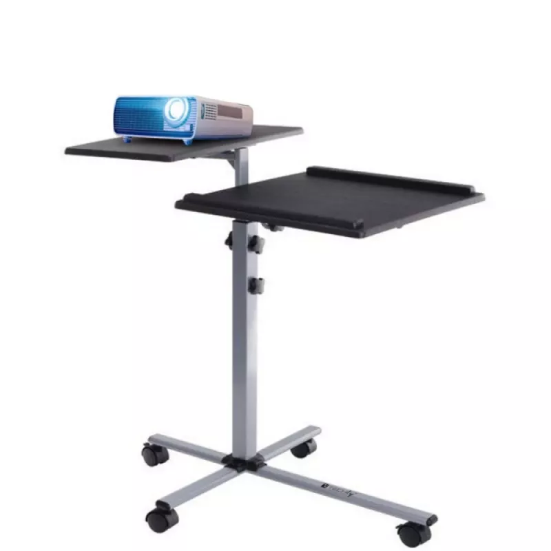 Stovas nešiojamam kompiuteriui ir projektoriui Techly Universal Adjustable Trolley juodas