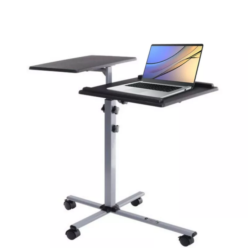Stovas nešiojamam kompiuteriui ir projektoriui Techly Universal Adjustable Trolley juodas