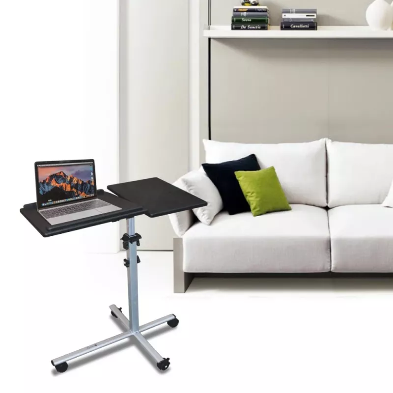 Stovas nešiojamam kompiuteriui ir projektoriui Techly Universal Adjustable Trolley juodas