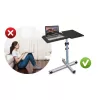 Stovas nešiojamam kompiuteriui ir projektoriui Techly Universal Adjustable Trolley juodas