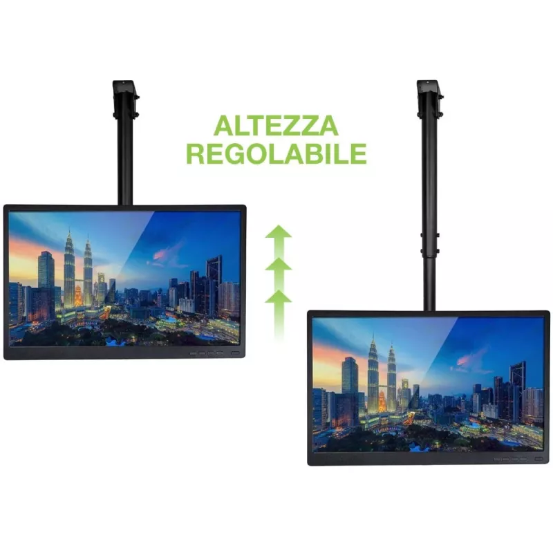 Techly teleskopinis lubų laikiklis iki 1,6m LED TV LCD 23-42 col. ICA-CPLB 922L