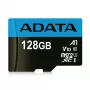 ADATA 128 GB microSDXC UHS-I Class 10 atminties kortelė – 85 MB/s skaitymas, 25 MB/s rašymas, atspari vandeniui, su SD adapteriu