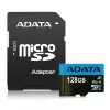ADATA 128 GB microSDXC UHS-I Class 10 atminties kortelė – 85 MB/s skaitymas, 25 MB/s rašymas, atspari vandeniui, su SD adapteriu