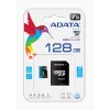 ADATA 128 GB microSDXC UHS-I Class 10 atminties kortelė – 85 MB/s skaitymas, 25 MB/s rašymas, atspari vandeniui, su SD adapteriu