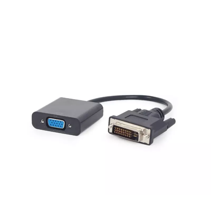 Gembird DVI-D (kištukas) į VGA (lizdas) vaizdo adapterio kabelis 0,2 m, juodas