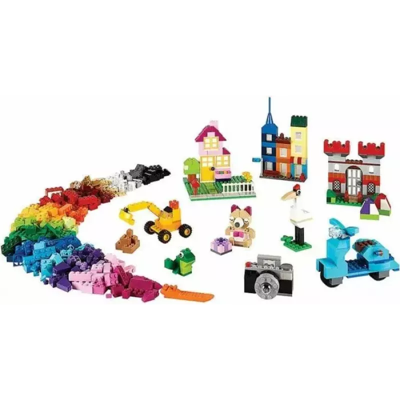 Konstruktorius LEGO Classic 10698 – 790 dalių, įvairiaspalvis, 33 spalvos, su žaliomis pagrindo plokštėmis ir aksesuarais