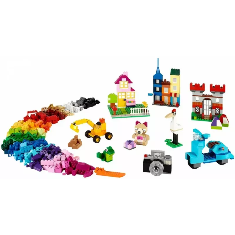 Konstruktorius LEGO Classic 10698 – 790 dalių, įvairiaspalvis, 33 spalvos, su žaliomis pagrindo plokštėmis ir aksesuarais