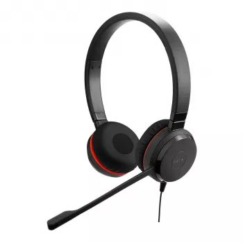 Jabra Evolve 20SE MS Stereo laidinė ausinė, biurui / skambučių centrui, 150 - 7000 Hz, 132 g, juoda