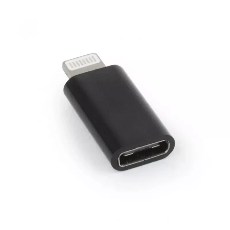 Gembird A-USB-CF8PM-01 adapteris USB tipo-C 8 kontaktų į iPhone juodas