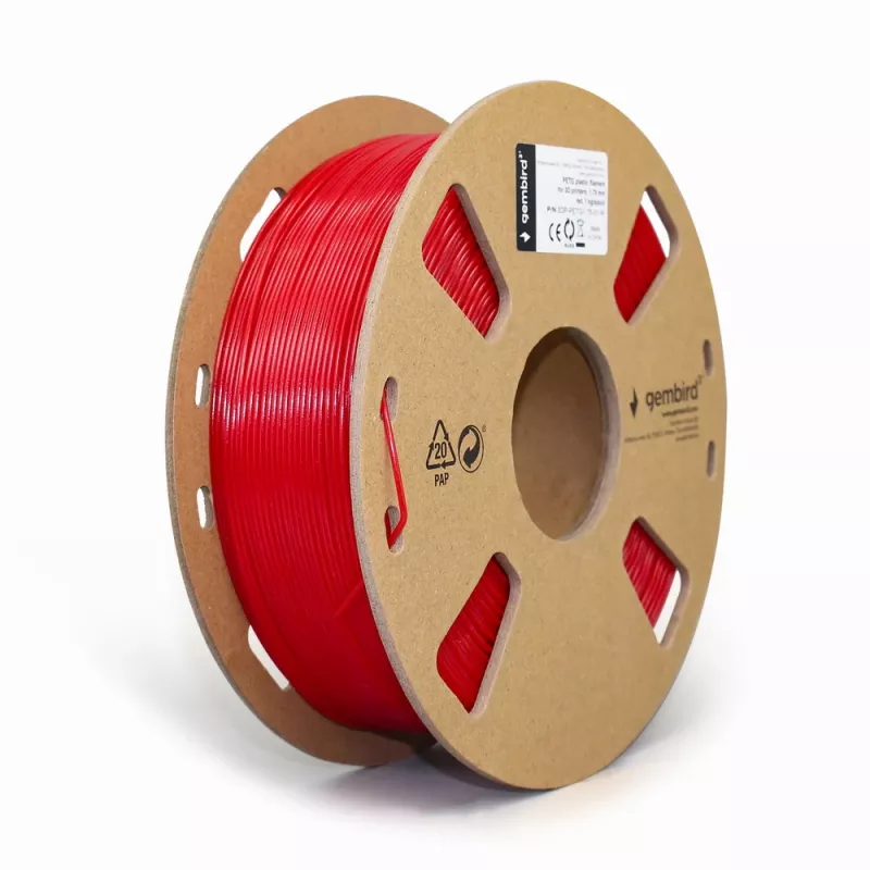 3D spausdinimo medžiaga Gembird 3DP-PETG1.75-01-R Raudona