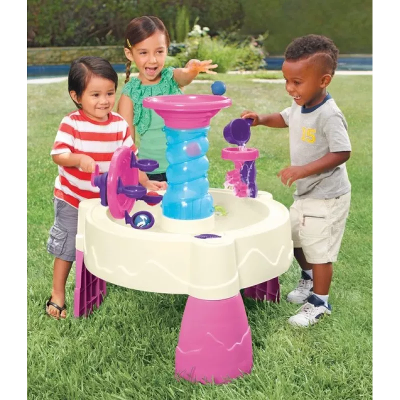 Little Tikes Spiralin’ Seas vandens stalas, lauko žaidimams, nuo 1 metų, plastikinis, įvairiaspalvis, 5,11 kg