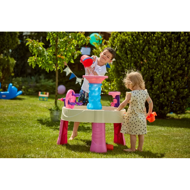 Little Tikes Spiralin’ Seas vandens stalas, lauko žaidimams, nuo 1 metų, plastikinis, įvairiaspalvis, 5,11 kg
