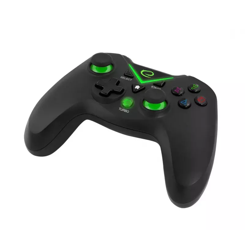 Belaidis žaidimų pultas ESPERANZA EGG112K 2.4GHz, skirtas PC ir PS3, USB imtuvas, juodas, 12 mygtukų, analoginės svirtys