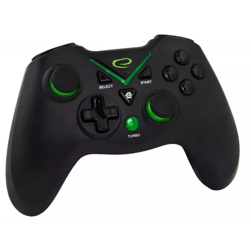 Belaidis žaidimų pultas ESPERANZA EGG112K 2.4GHz, skirtas PC ir PS3, USB imtuvas, juodas, 12 mygtukų, analoginės svirtys