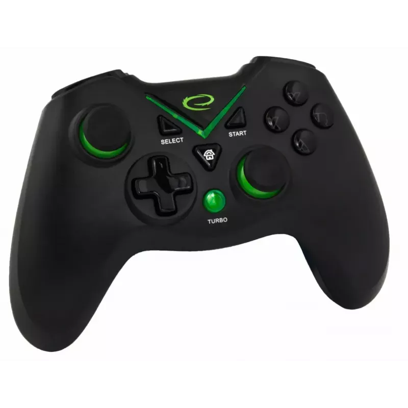 Belaidis žaidimų pultas ESPERANZA EGG112K 2.4GHz, skirtas PC ir PS3, USB imtuvas, juodas, 12 mygtukų, analoginės svirtys
