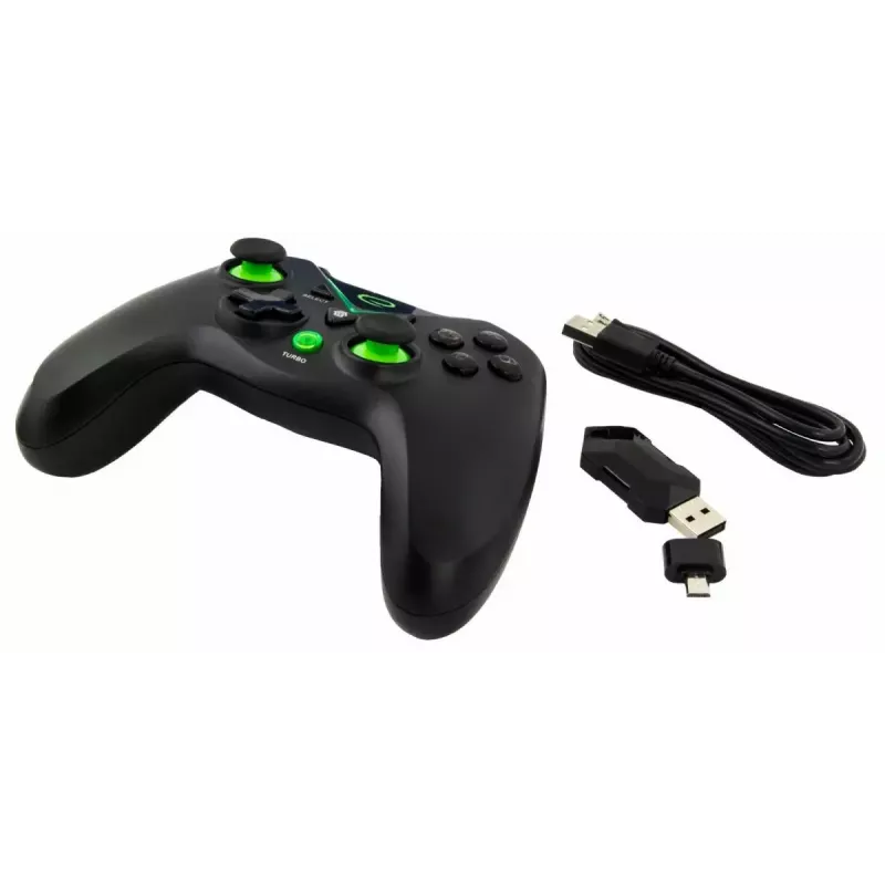 Belaidis žaidimų pultas ESPERANZA EGG112K 2.4GHz, skirtas PC ir PS3, USB imtuvas, juodas, 12 mygtukų, analoginės svirtys