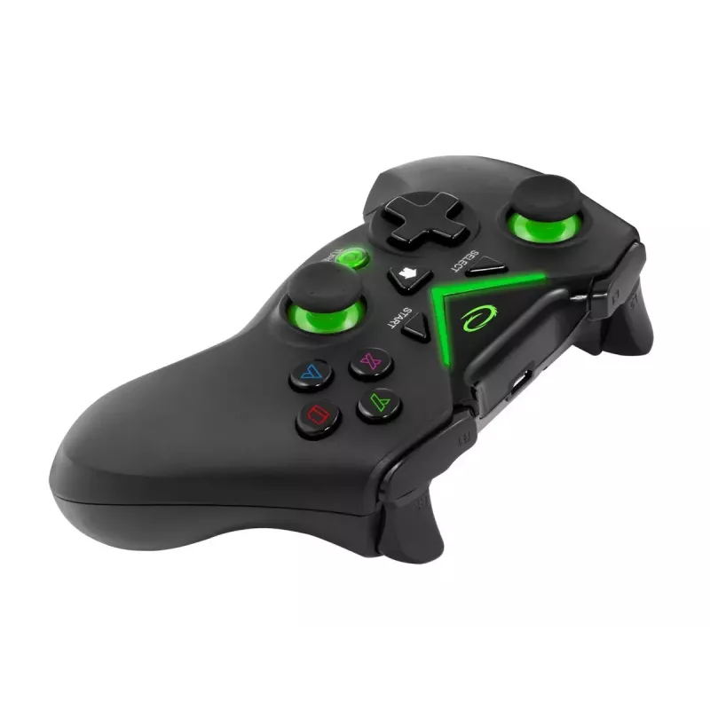 Belaidis žaidimų pultas ESPERANZA EGG112K 2.4GHz, skirtas PC ir PS3, USB imtuvas, juodas, 12 mygtukų, analoginės svirtys