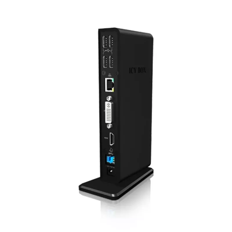 ICY BOX IB-DK2241AC USB 3.2 Gen 1 (3.1 Gen 1) Type-A juodas dokas