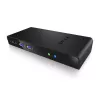 ICY BOX IB-DK2241AC USB 3.2 Gen 1 (3.1 Gen 1) Type-A juodas dokas