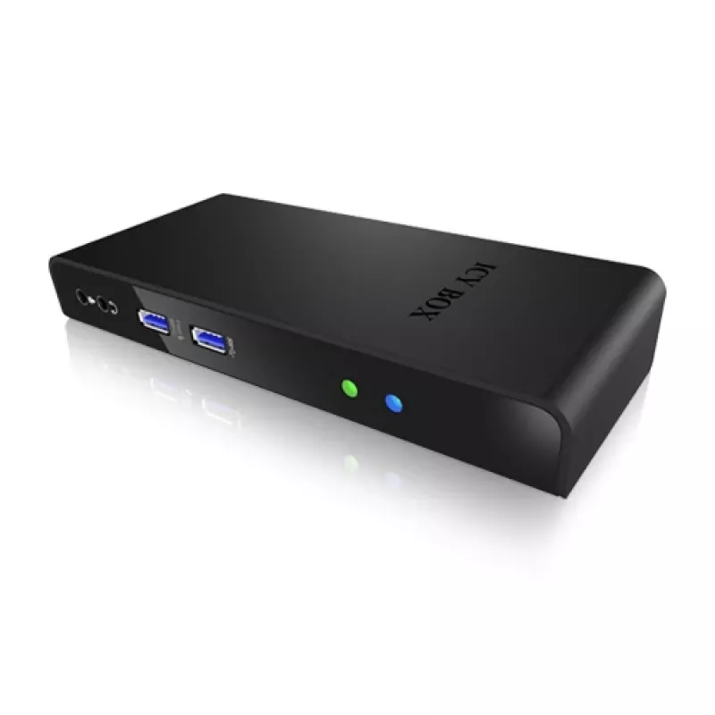 ICY BOX IB-DK2241AC USB 3.2 Gen 1 (3.1 Gen 1) Type-A juodas dokas