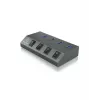 ICY BOX IB-HUB1405 USB 3.2 Gen 1 (3.1 Gen 1) Type-B 5000 Mbit/s antracitinis