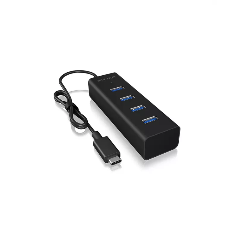ICY BOX IB-HUB1409-C3 USB 3.2 Gen 1 (3.1 Gen 1) Type-C 5000 Mbit/s Juodas