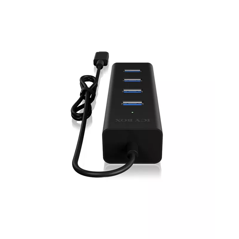 ICY BOX IB-HUB1409-C3 USB 3.2 Gen 1 (3.1 Gen 1) Type-C 5000 Mbit/s Juodas