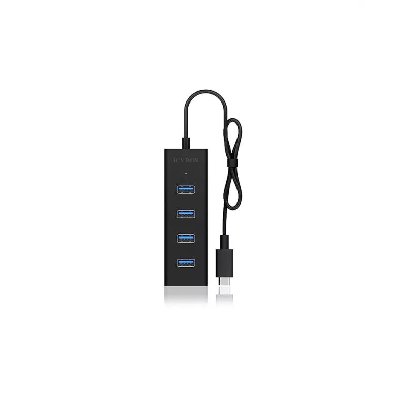 ICY BOX IB-HUB1409-C3 USB 3.2 Gen 1 (3.1 Gen 1) Type-C 5000 Mbit/s Juodas