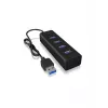 ICY BOX IB-HUB1409-U3 USB 3.2 Gen 1 (3.1 Gen 1) Type-A 5000 Mbit/s Juodas USB skirstytuvas