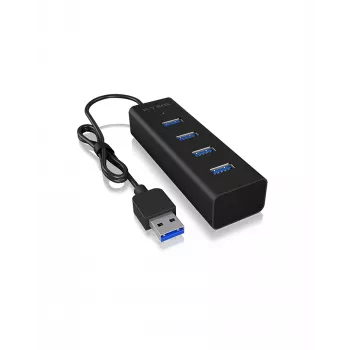 ICY BOX IB-HUB1409-U3 USB 3.2 Gen 1 (3.1 Gen 1) Type-A 5000 Mbit/s Juodas USB skirstytuvas