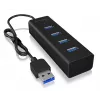 ICY BOX IB-HUB1409-U3 USB 3.2 Gen 1 (3.1 Gen 1) Type-A 5000 Mbit/s Juodas USB skirstytuvas