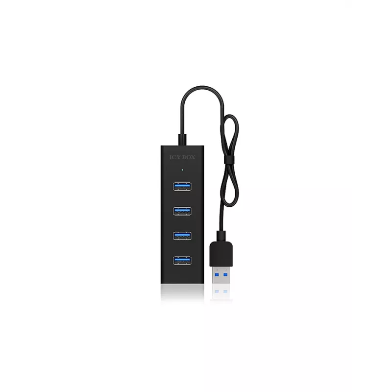 ICY BOX IB-HUB1409-U3 USB 3.2 Gen 1 (3.1 Gen 1) Type-A 5000 Mbit/s Juodas USB skirstytuvas