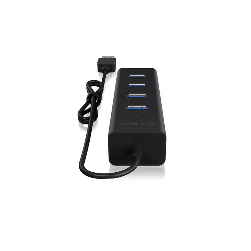 ICY BOX IB-HUB1409-U3 USB 3.2 Gen 1 (3.1 Gen 1) Type-A 5000 Mbit/s Juodas USB skirstytuvas