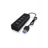 ICY BOX IB-HUB1409-U3 USB 3.2 Gen 1 (3.1 Gen 1) Type-A 5000 Mbit/s Juodas USB skirstytuvas