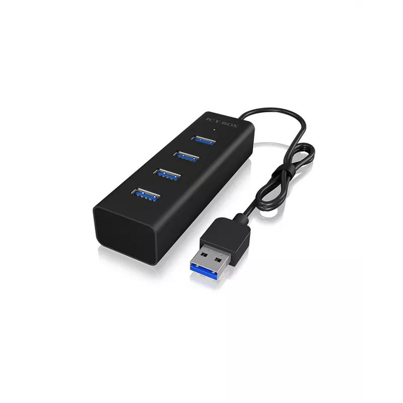 ICY BOX IB-HUB1409-U3 USB 3.2 Gen 1 (3.1 Gen 1) Type-A 5000 Mbit/s Juodas USB skirstytuvas