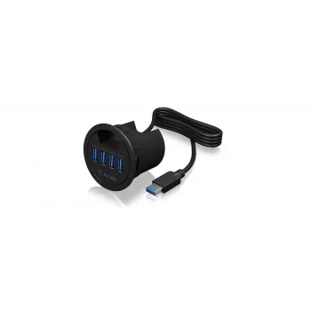 ICY BOX IB-HUB1403 USB 3.2 Gen 1 (3.1 Gen 1) Type-A 5000 Mbit/s Juodas