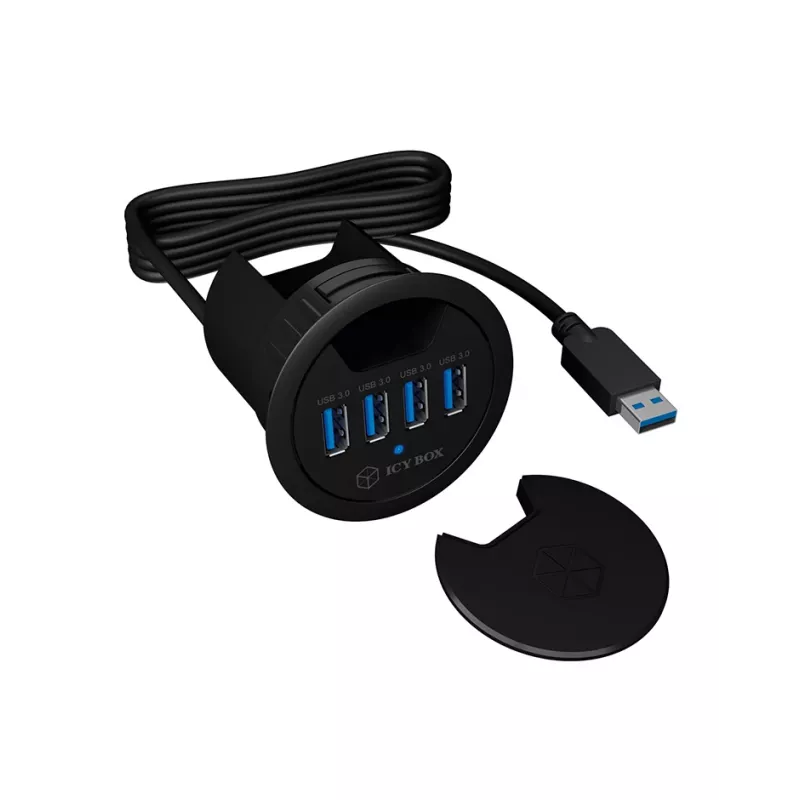 ICY BOX IB-HUB1403 USB 3.2 Gen 1 (3.1 Gen 1) Type-A 5000 Mbit/s Juodas